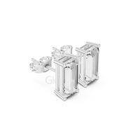 Baguette Diamond Stud Earrings