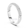 Double Row Diamond Band Ring in 925 Silver, 10K & 14K Gold