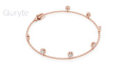 Floating Round Cut Diamond Bracelet