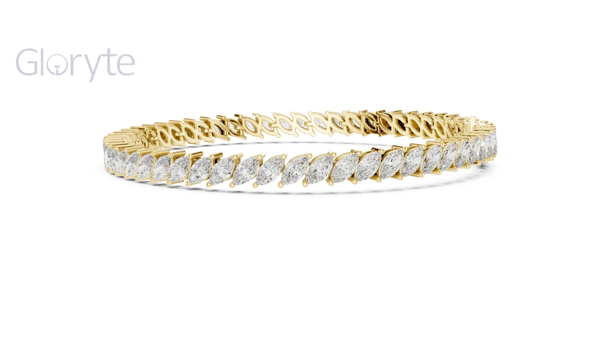 Marquise Cut Diamond Tennis Bracelet