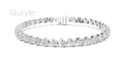 Wave-Design Diamond Tennis Bracelet 2.90mm