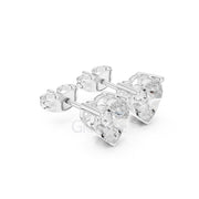 Heart Diamond Stud Earrings