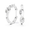 Wavy Marquise Diamond Hoop Earrings