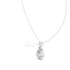 Infinity Halo Pear Pendant Necklace