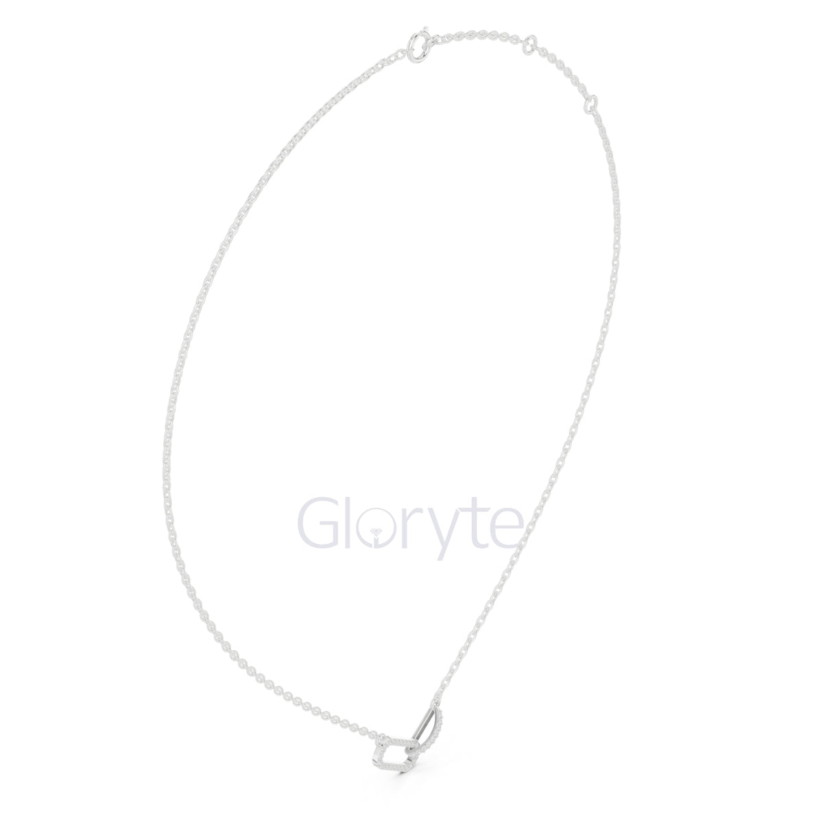 Diamond Link Pendant Necklace