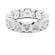 Heart Cut Diamond Eternity Band