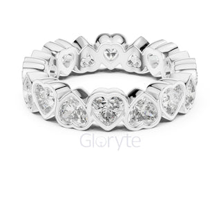 Heart Cut Diamond Eternity Band