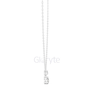 Two Stone Diamond Pendant Necklace
