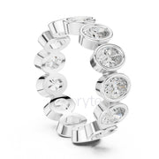 Oval Diamond Bezel-Set Eternity Band