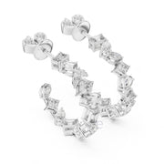 Elegant Multi-Cut Hoop Earrings