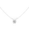 Round Bezel Diamond Pendant Necklace (1.50 CT)