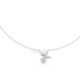 Diamond Floral Pendant Necklace