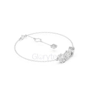 Three-Stone Diamond Tail Bracelet