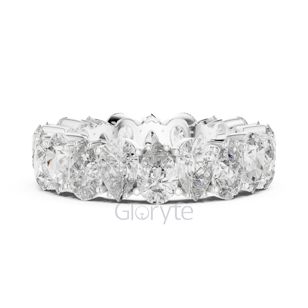 Pear Cut Diamond Eternity Band – Full Circle