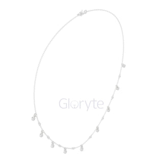 Dangling Diamond Station Necklace