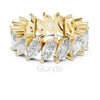 Marquise Cut Diamond Eternity Band in Sterling Silver, 10k & 14k Gold