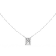 Diamond Solitaire Bezel Pendant Necklace