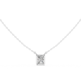 Diamond Solitaire Bezel Pendant Necklace