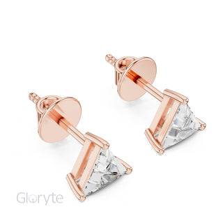 Trillion Cut Diamond Stud Earrings