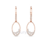 Eternal Spark Oval Drop Diamond Earrings