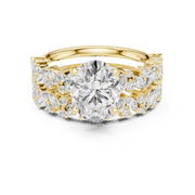 Floral & Round Diamond Cluster Ring – 3.70 CTW