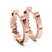 Baguette Cluster Hoop Earrings