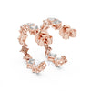 Elegant Multi-Cut Hoop Earrings with Lab-Grown Diamonds or Moissanite