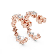 Elegant Multi-Cut Hoop Earrings