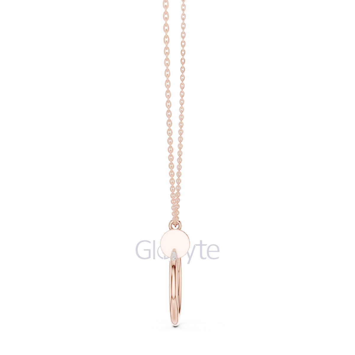 Circle Diamond Accent Pendant Necklace