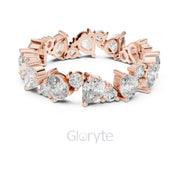 Pear & Round Lab Diamond Eternity Band – Classic Statement Ring