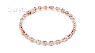 Mixed Shape Diamond Tennis Bracelet