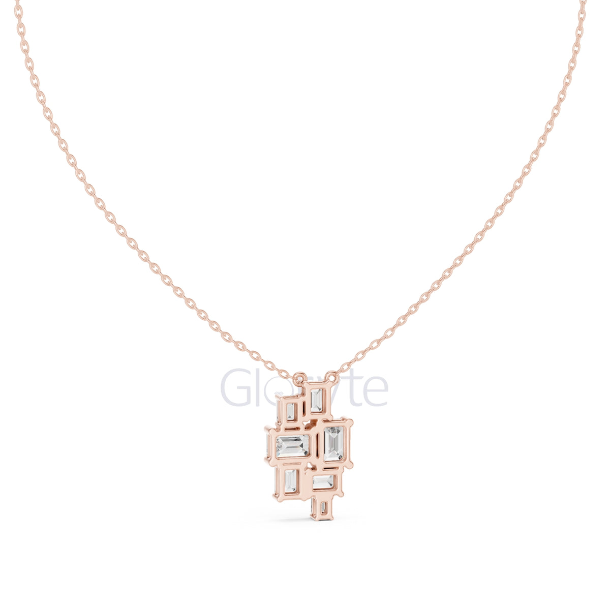 Three-Stone Toi et Moi Diamond Pendant Necklace