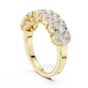 Nature Inspired Marquise Diamond Band Ring –