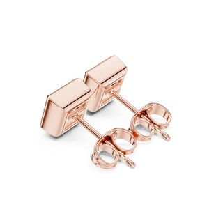 Elegant Bezel Diamond Stud Earrings