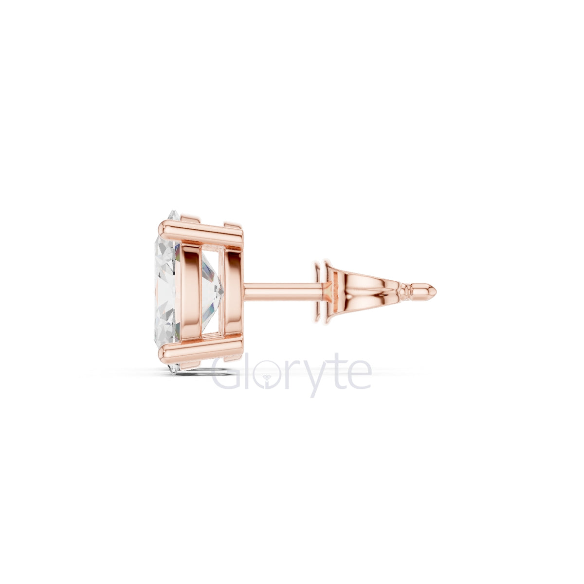Oval Diamond Stud Earrings