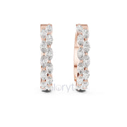 Marquise Illusion Hoop Earrings