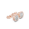 Asscher Diamond Studs in 925 Silver, 14K & 18K Gold