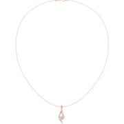 Solitaire Curve Diamond Pendant Necklace