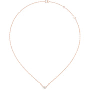 Diamond Cluster V-Shaped Necklace