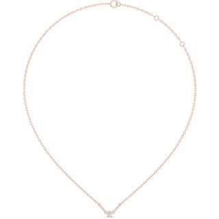 Diamond Cluster V-Shaped Necklace