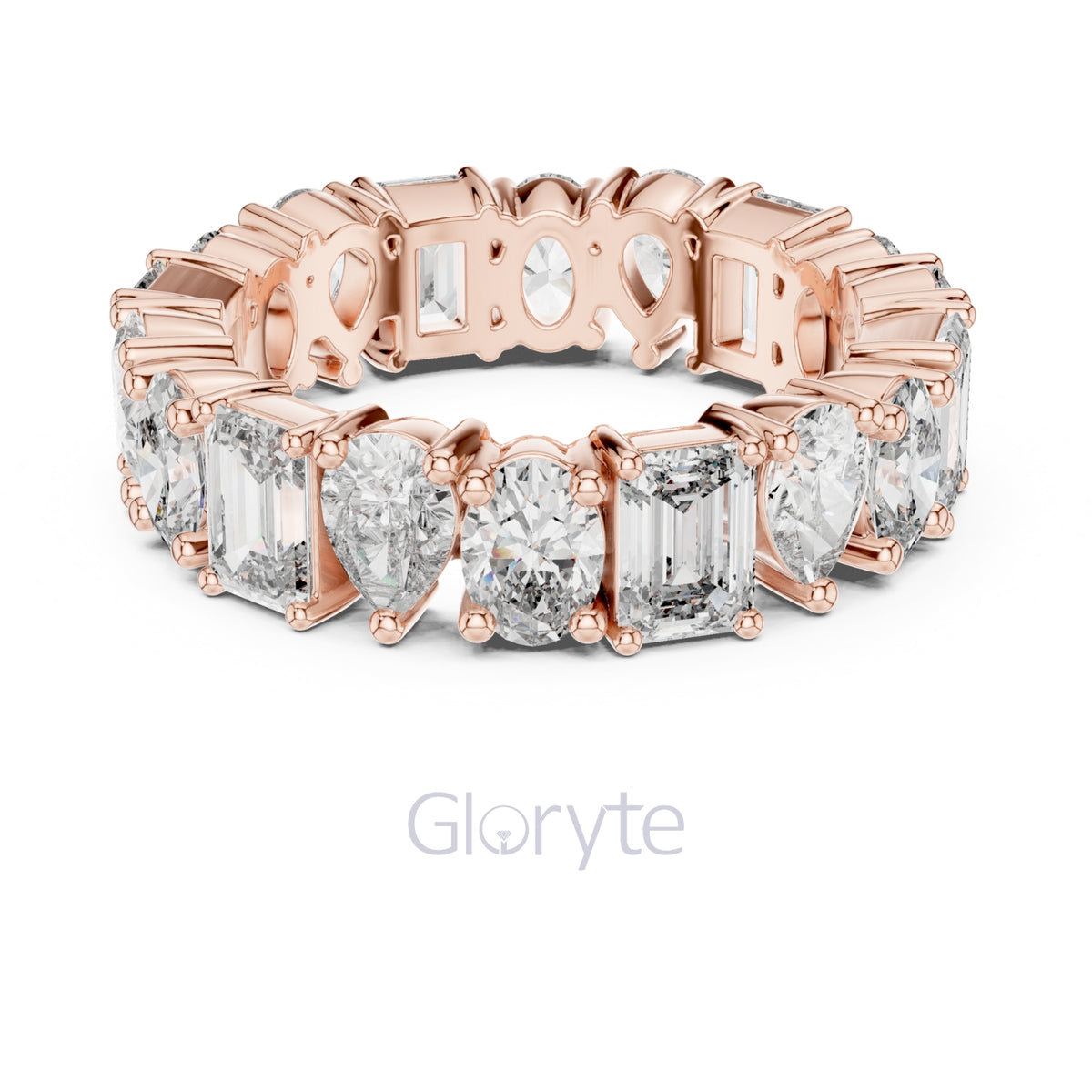 Emerald, Pear & Oval Cut Diamond Eternity Band – Full Circle Brilliance