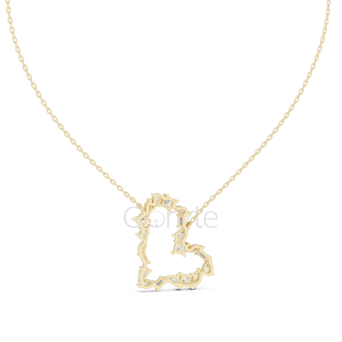 Heart Diamond Pendant Necklace