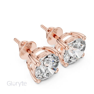 Classic Round Cut Diamond Stud Earrings