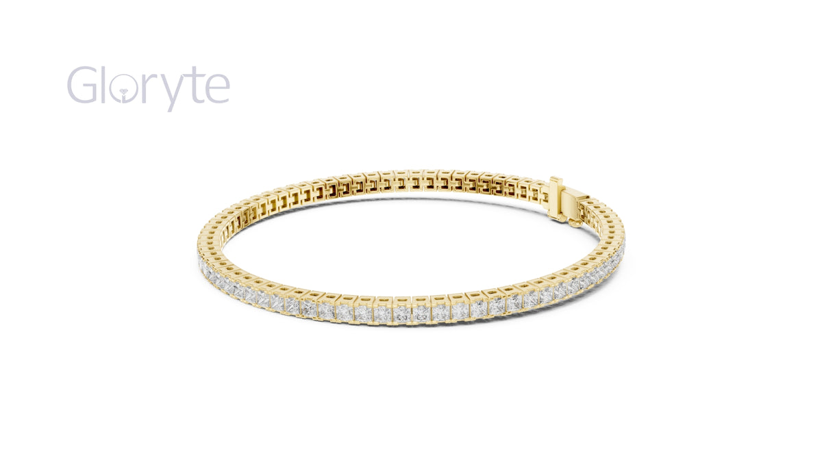 Princess Cut Diamond Tennis Bracelet