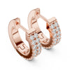 Double Row Classic Diamond Hoop Earrings – Lab-Grown or Moissanite