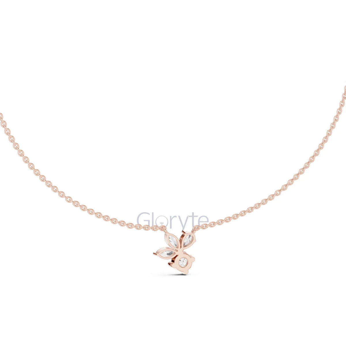 Diamond Floral Pendant Necklace
