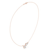 Pear and Marquise Diamond Duo Necklace