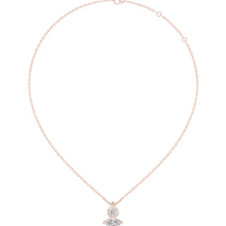 Two-Stone Diamond Pendant Necklace