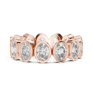 Oval Diamond Bezel-Set Eternity Band