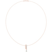 Oval & Pear Drop Diamond Pendant Necklace